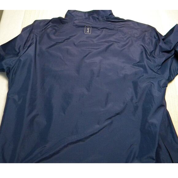 PGA Tour Pro Series Men's XXL Navy 1/4 Zip Breathable Lined Windbreaker Jacket - Picture 2 of 8